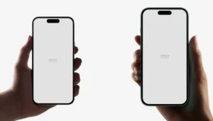 iPhone 16 & 16 Pro Max in Hand Mockups Figma