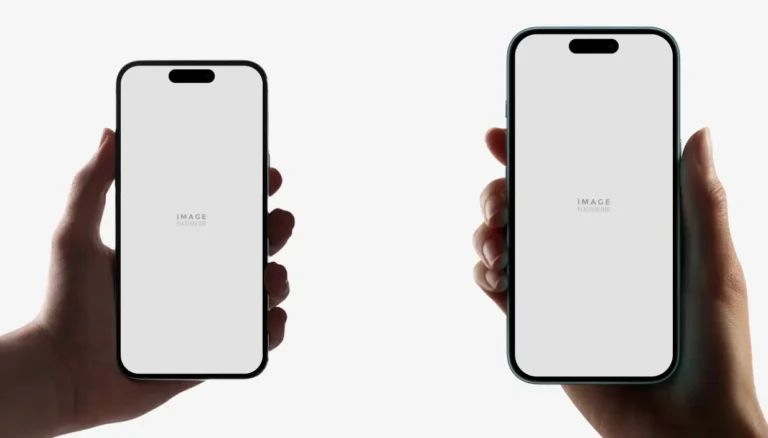 iPhone 16 & 16 Pro Max in Hand Mockups Figma