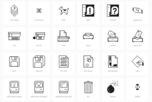 60 Retro Macintosh 1984 Icons