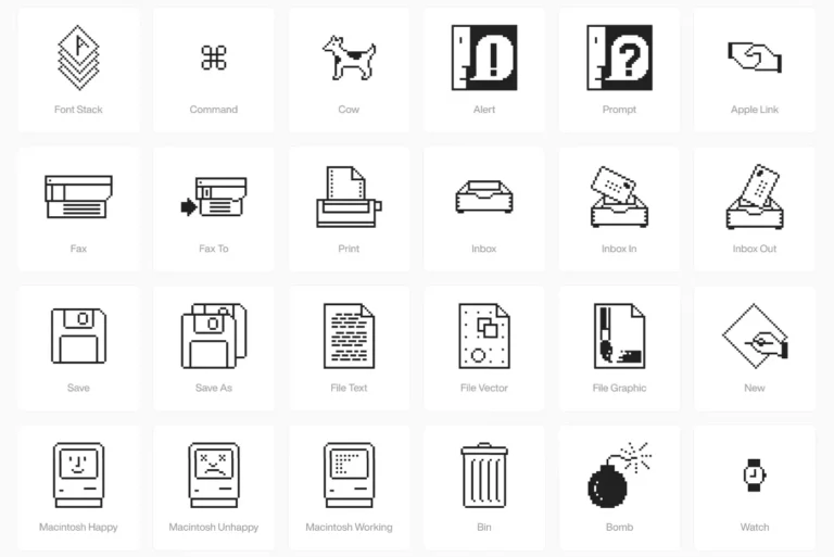 60 Retro Macintosh 1984 Icons