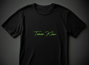 Editable Black T-shirt PSD Mockup