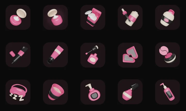 15 Beauty Product 3D Icons