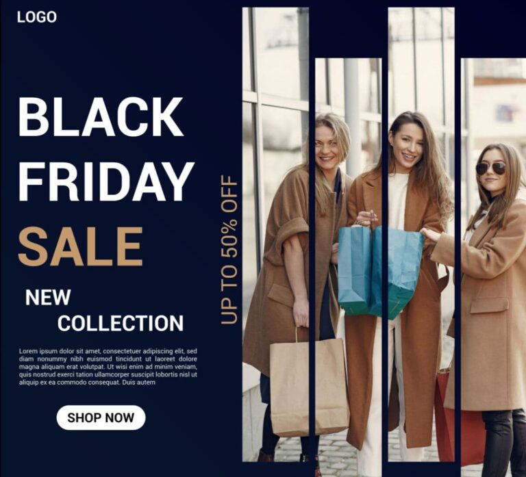Black Friday Sale Social Media Post Template Vector