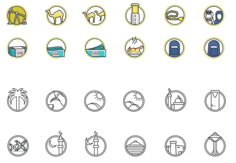 108 Saudi Vector Icons