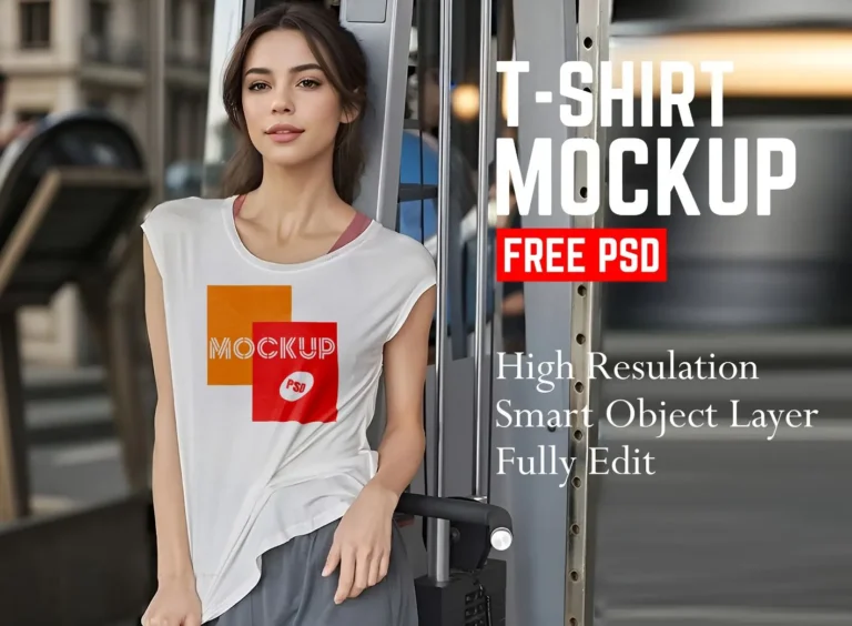 woman free t-shirt mockup psd