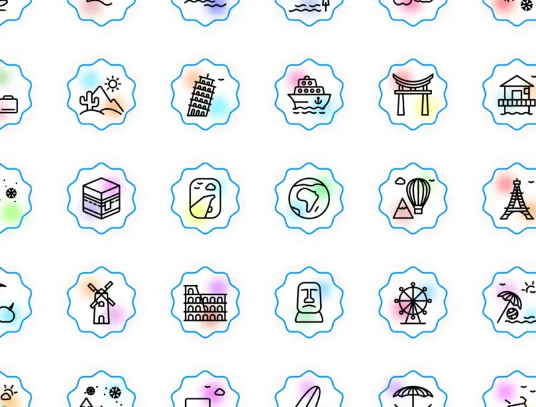 40+ Scenery, Travel, and Landmarks Icons in Figma