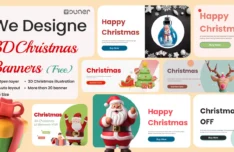 20+ Christmas Banners & Illustrations for Festive Designs
