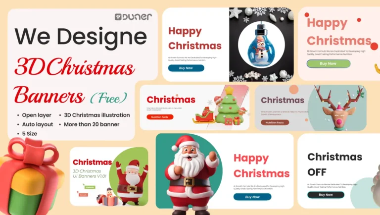 20+ Christmas Banners & Illustrations for Festive Designs