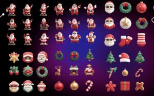 42 Christmas 3D Icons
