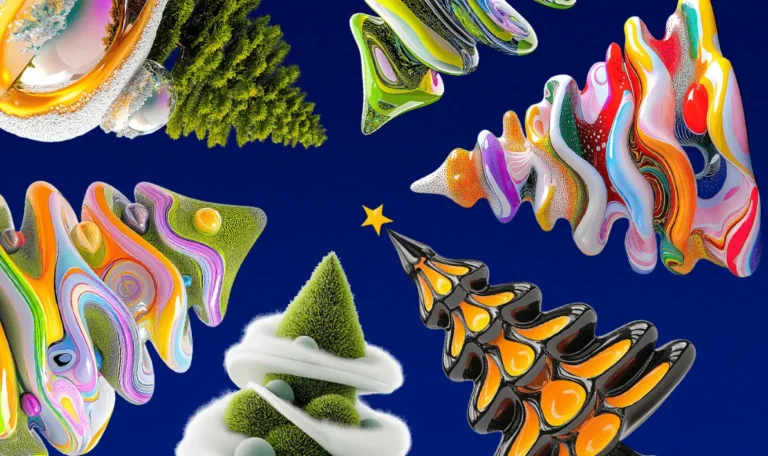 42 Christmas Trees PNG