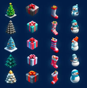20 3D Christmas Icons