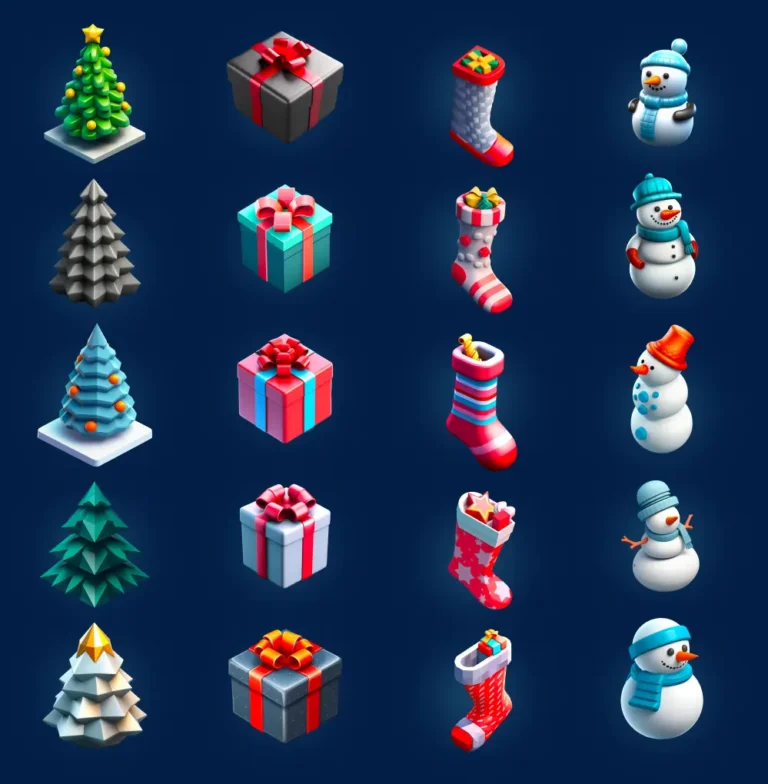 20 3D Christmas Icons