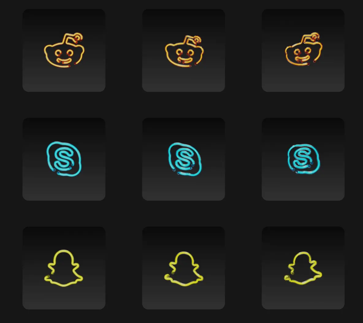 Neo Light Social Icons