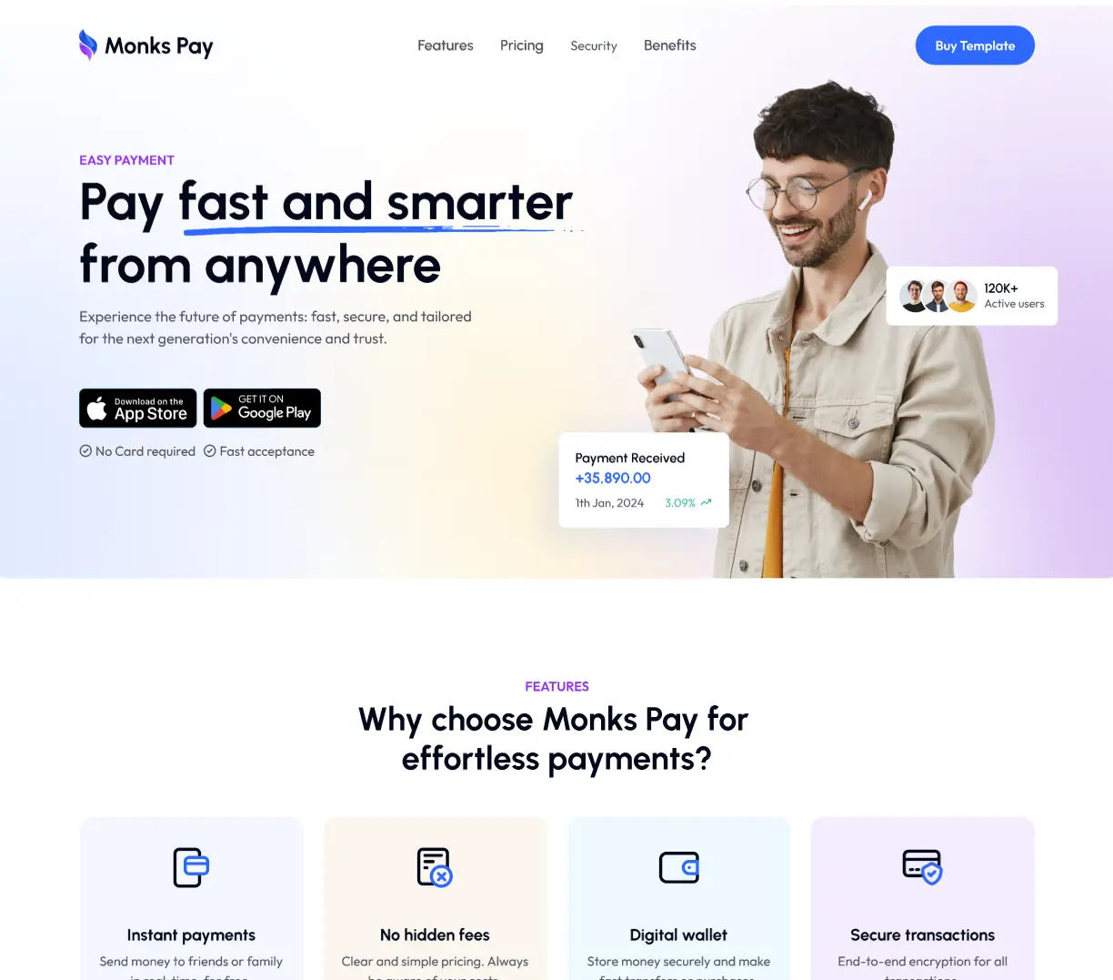 Fintech Website Template