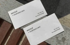Post Card & Business Card Mockups PSD