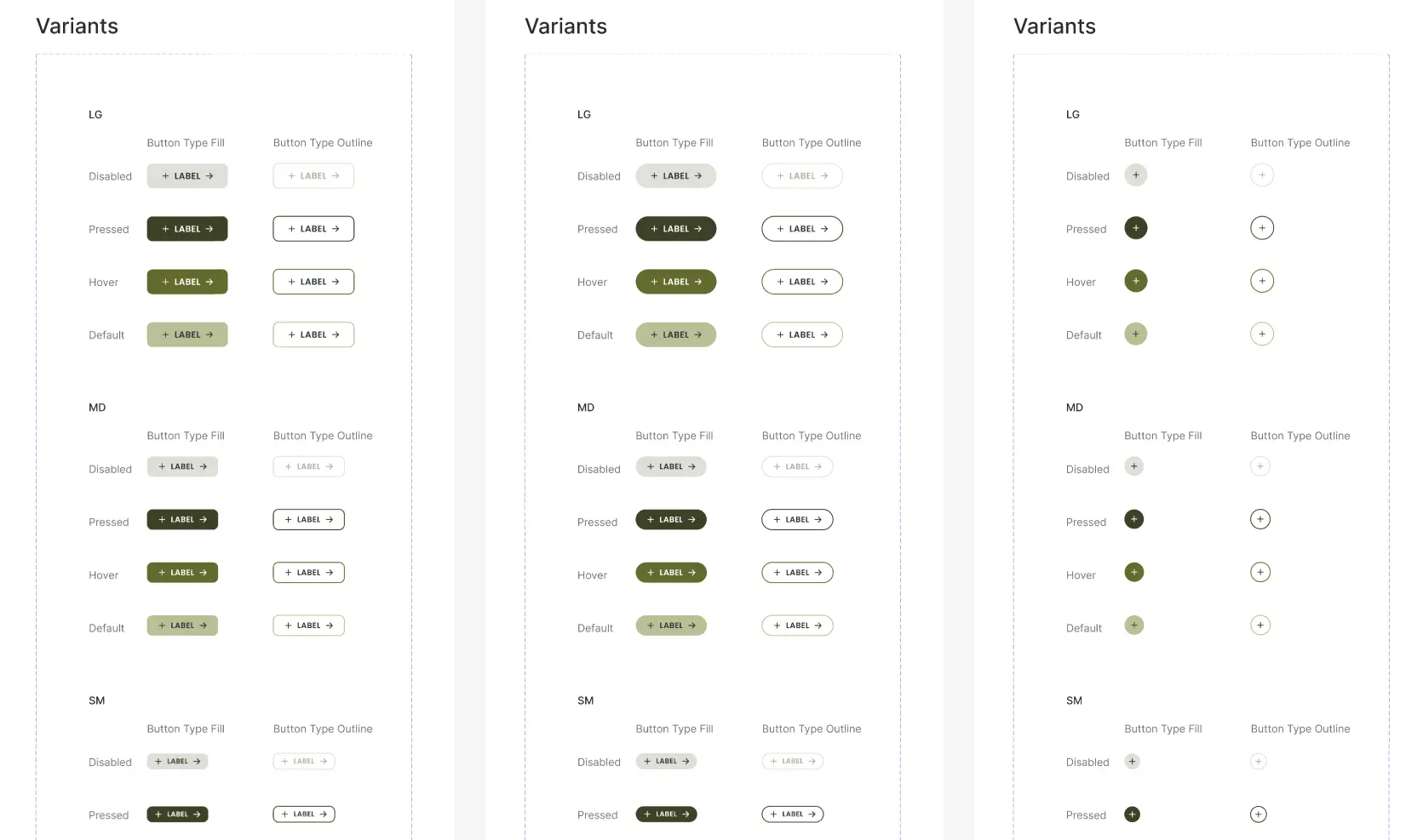 Download Free Modern Buttons UI Kit (3 Styles) - Free Figma, Web Buttons