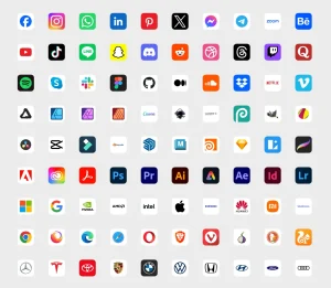 200+ Free Social Icons & Popular Brand Logos