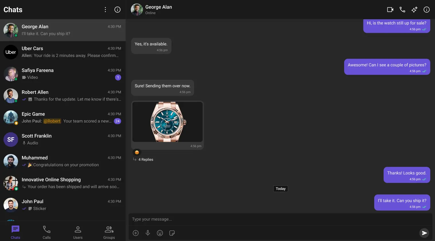 Chat & Messaging Web UI Kit