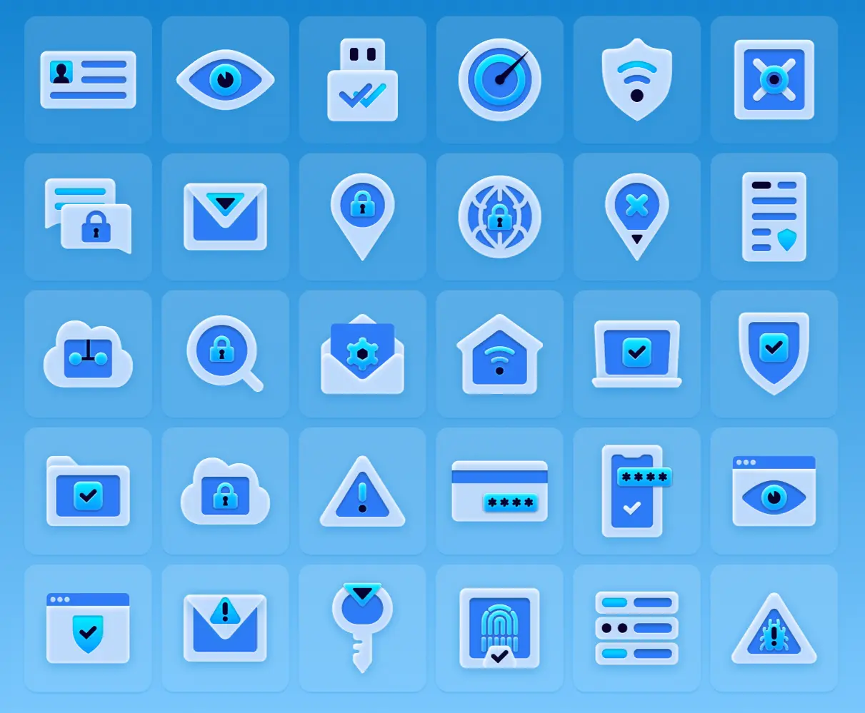 Cyber Security Icon Set