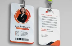 Realistic Modern ID Card Mockup