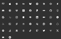 50+ Free Social & AI Icons