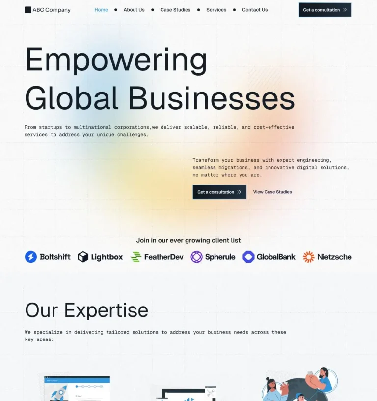 Modern B2B Website Template Figma
