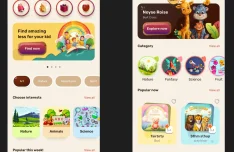 Kid's Learning App UI Template
