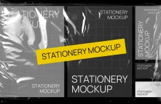 Minimal Flat Stationery PSD Mockup