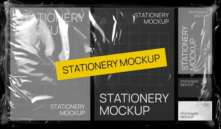 Minimal Flat Stationery PSD Mockup