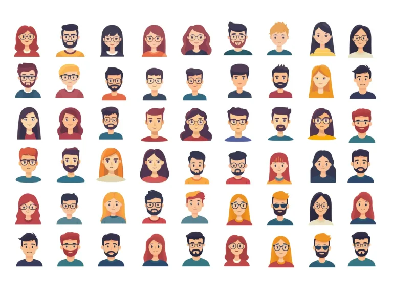 54 Free Flat Avatar Illustrations in Figma