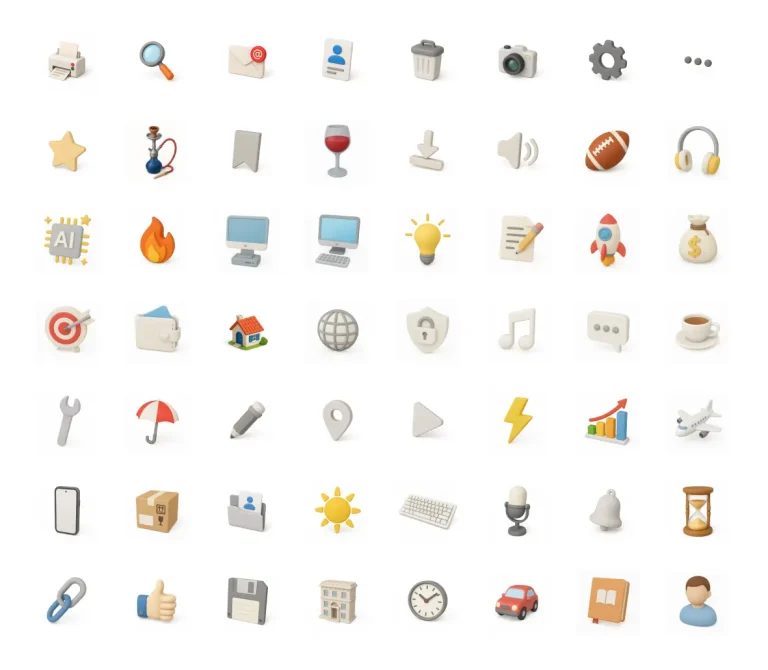 Airbnb-style 3D Icons in Figma