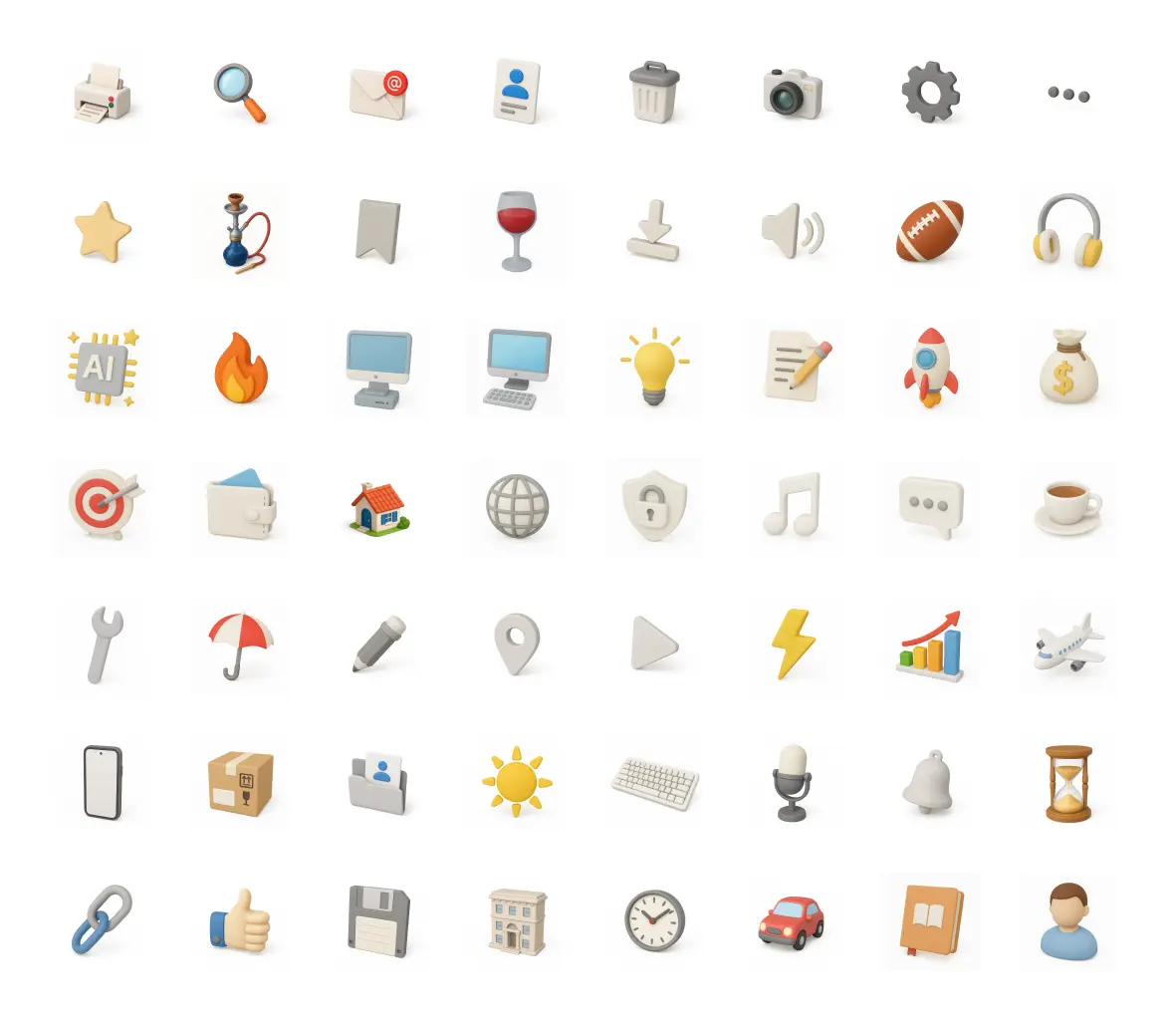 Airbnb-style 3D Icons