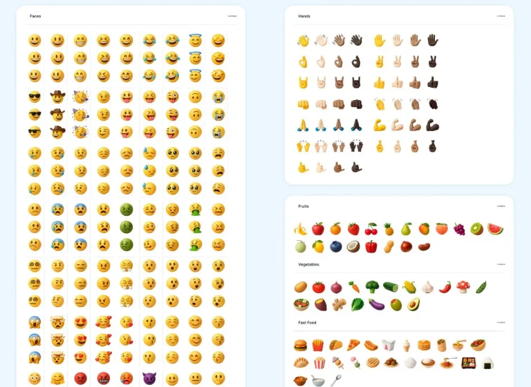 iOS Emojis in 3D Figma icons
