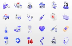 24 Free 3D Medical & Healthcare Icons