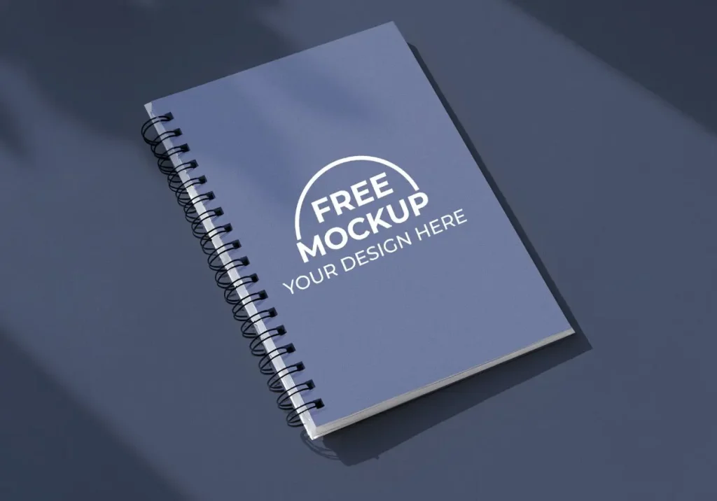 Realistic Spiral Notebook Mockup PSD 100% Customizable