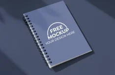 Realistic Spiral Notebook Mockup PSD 100% Customizable
