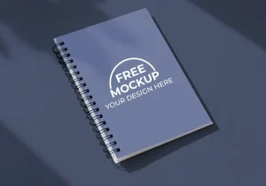 Realistic Spiral Notebook Mockup PSD 100% Customizable