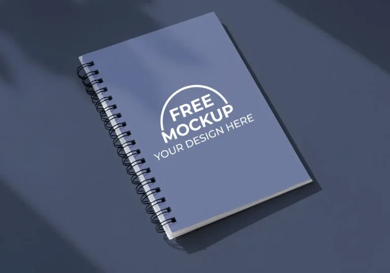 Realistic Spiral Notebook Mockup PSD 100% Customizable