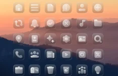 30 Free Liquid Glass-style Web Icons SVG