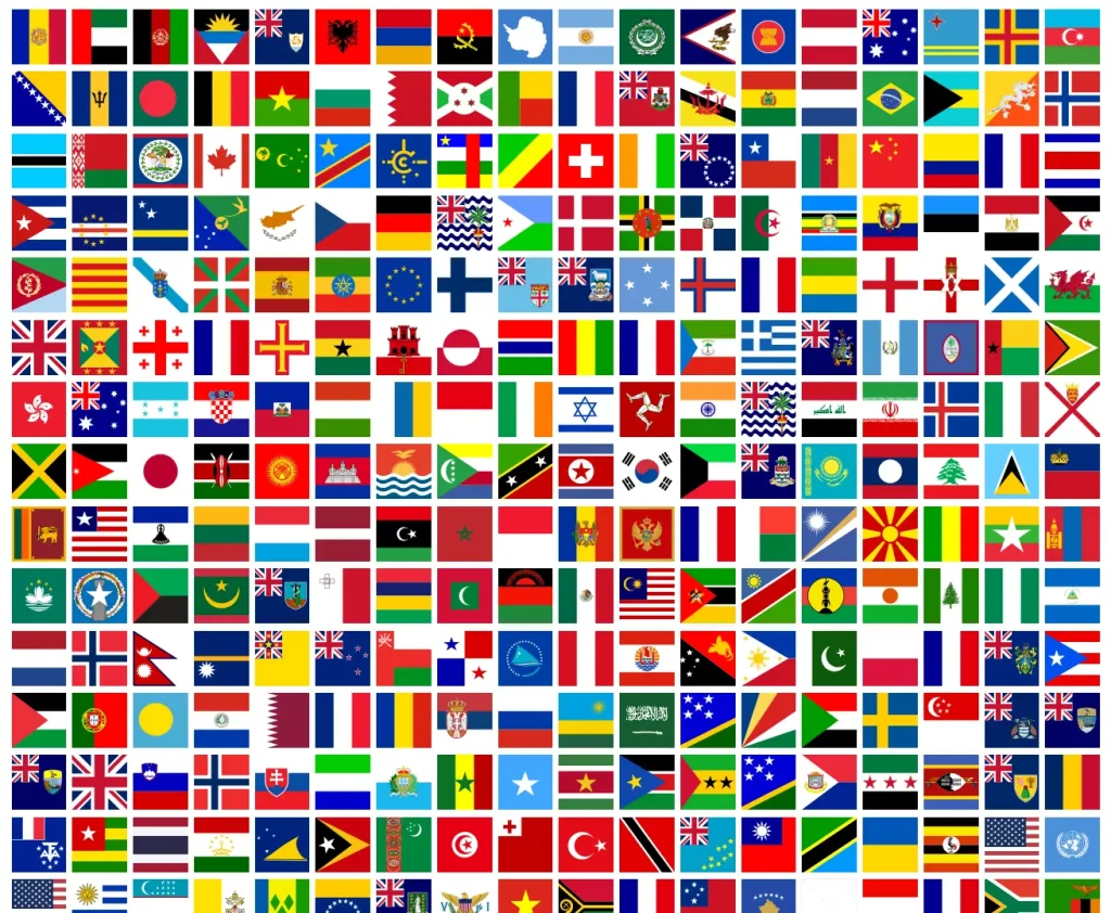 Country Flag SVG Icons 1x1 & 4x3 Formats