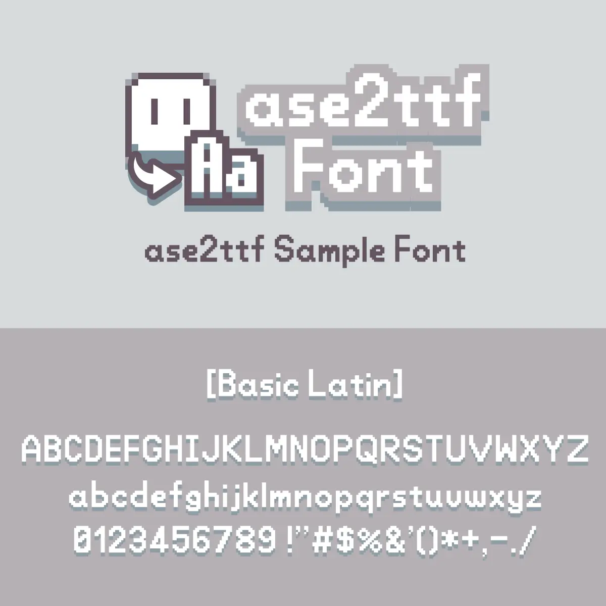 ase2ttf Pixel Font