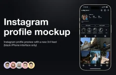Instagram Profile Template (Dark Mode) in Figma