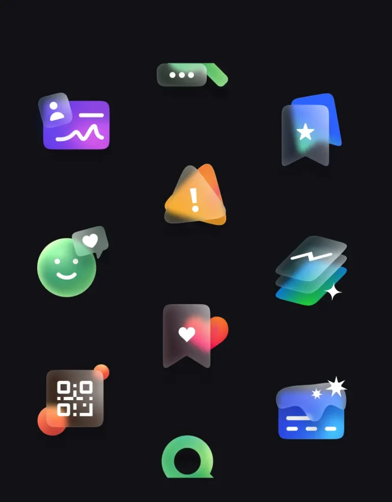 18 Free Glassmorphism-style Finance Icons