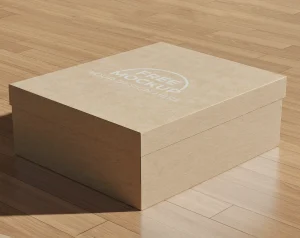 Customizable Shoe Box Mockup PSD