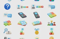 32 Free 3D Game Icons for Figma