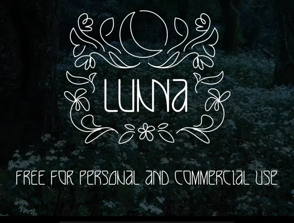LUNNA Floral Font