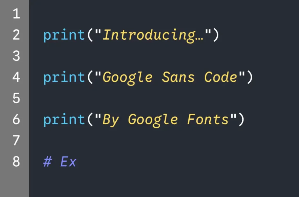 Google Sans Code Font