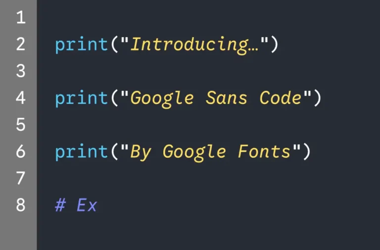 Google Sans Code Font