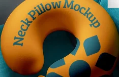 Neck Pillow Mockup for PSD