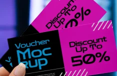 Cyber Monday Voucher PSD Mockup